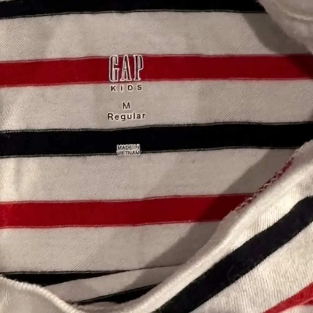 Gap Kids Red White and Blue Striped Short Sleeve Shirt
